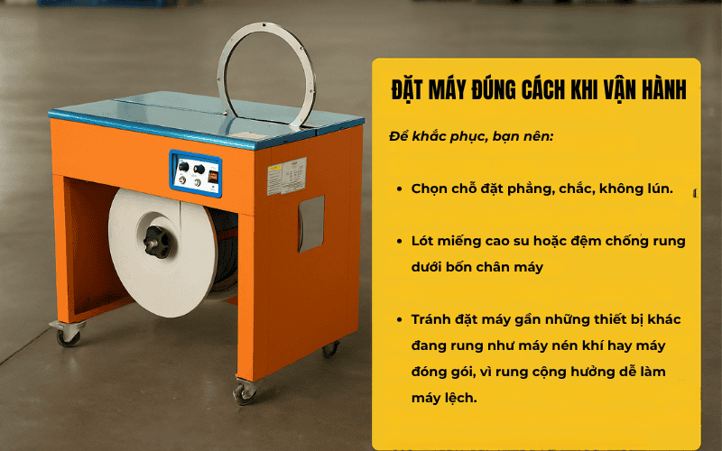 Đặt máy đúng cách khi vận hành