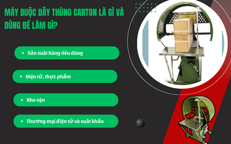  Máy buộc dây thùng carton là gì và dùng để làm gì
