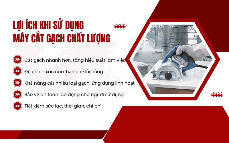 Lợi ích khi sử dụng máy cắt gạch chất lượng