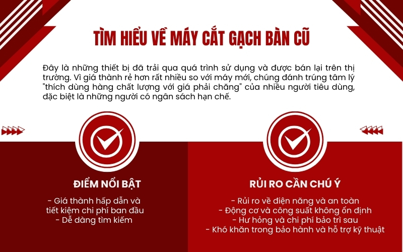 Tìm hiểu về máy cắt gạch bàn cũ