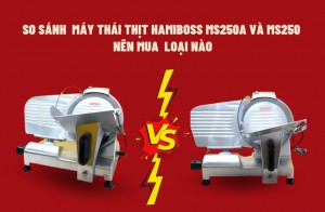 So sánh máy thái thịt Hamiboss MS250A và MS250 nên mua loại nào