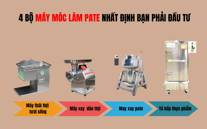 4 bộ máy móc làm pate nhất định bạn phải đầu tư