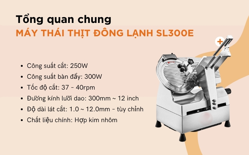 Tổng quan chung về máy thái thịt đông lạnh SL 300E