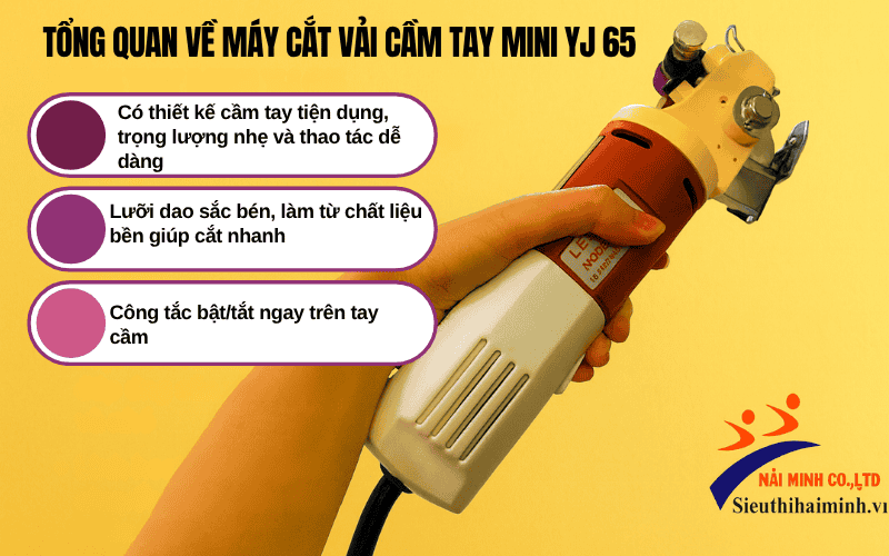 Tổng quan về máy cắt vải cầm tay mini YJ 65