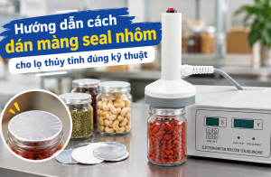 Hướng dẫn cách dán màng seal nhôm cho lọ thủy tinh đúng kỹ thuật