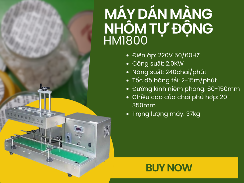 màng seal hũ thuỷ tinh sử dụng máy dán màng nào?