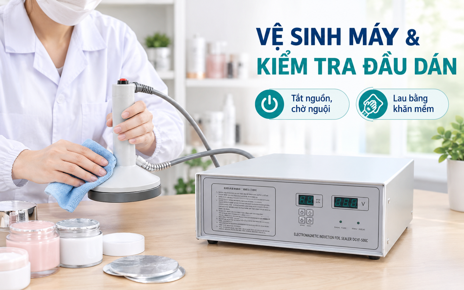Vệ sinh máy và kiểm tra đầu dán sau khi sử dụng