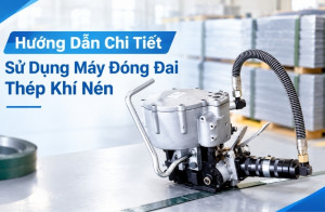 Hướng Dẫn Chi Tiết Sử Dụng Máy Đóng Đai Thép Khí Nén
