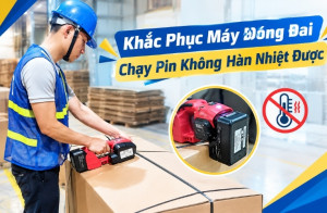 Khắc Phục Máy Đóng Đai Chạy Pin Không Hàn Nhiệt Được
