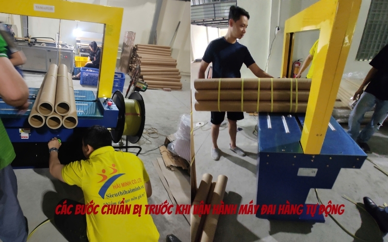 Các bước chuẩn bị trước khi vận hành máy đai hàng tự động