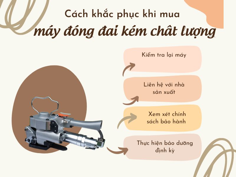 Cách khắc phục máy đóng đai kém chất lượng