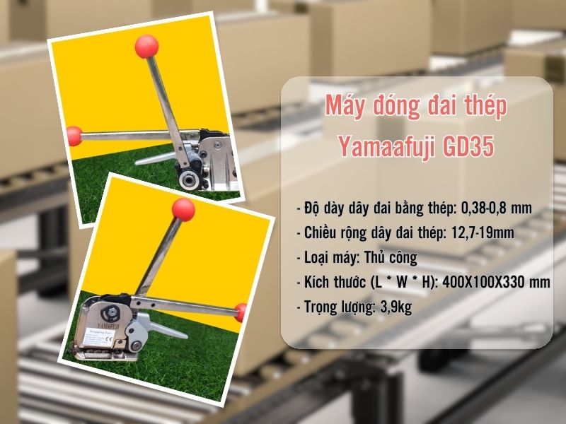 Đặc điểm nổi bật của máy đóng đai yamafuji GD35