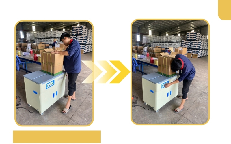 Hướng dẫn chỉnh lực siết và nhiệt độ hàn máy đóng đai thùng chuẩn