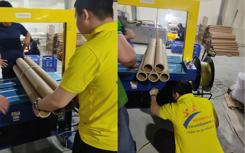 Hướng dẫn kiểm tra máy đóng đai thùng tự động