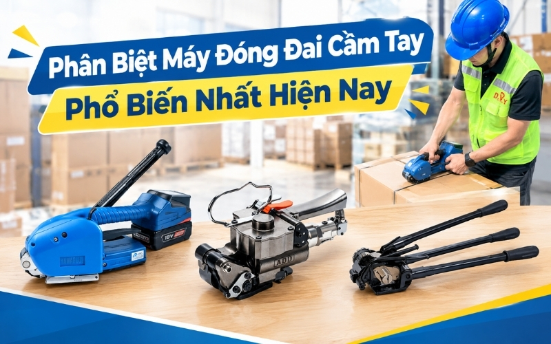 Phân Biệt Máy Đóng Đai Cầm Tay Phổ Biến Nhất Hiện Nay