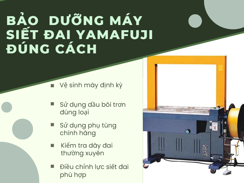 Bảo dưỡng máy siết đai Yamafuji đúng cách