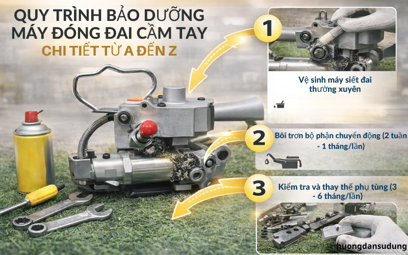 Quy trình bảo dưỡng máy đóng đai cầm tay chi tiết