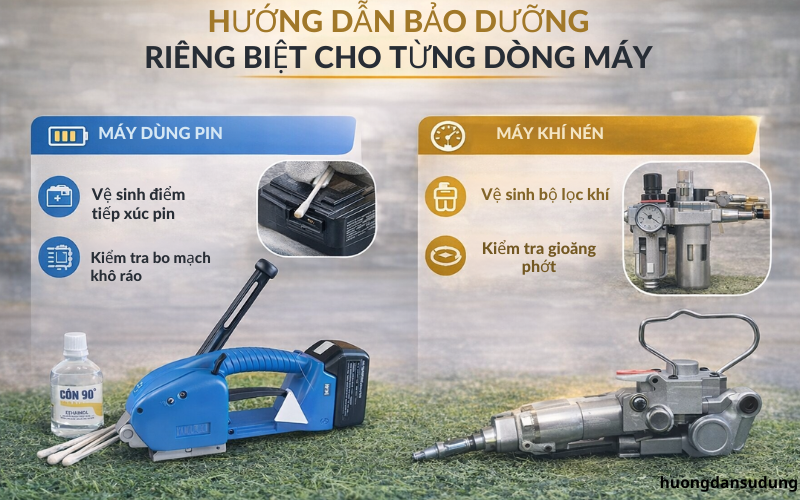 Hướng dẫn bảo dưỡng riêng biệt cho từng dòng máy