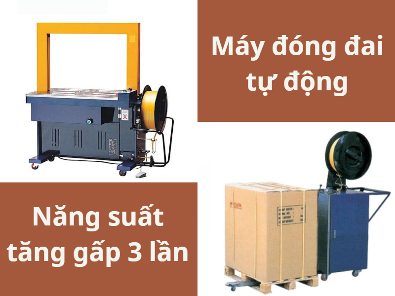 Năng suất tăng gấp 3 lần với máy đai thùng tự động