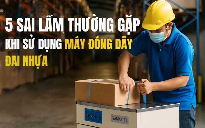 5 sai lầm thường gặp khi sử dụng máy đóng dây đai nhựa