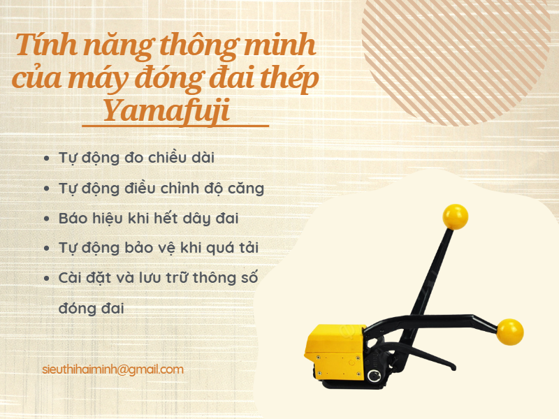 Những tính năng thông minh của máy đóng đai thép Yamafuji