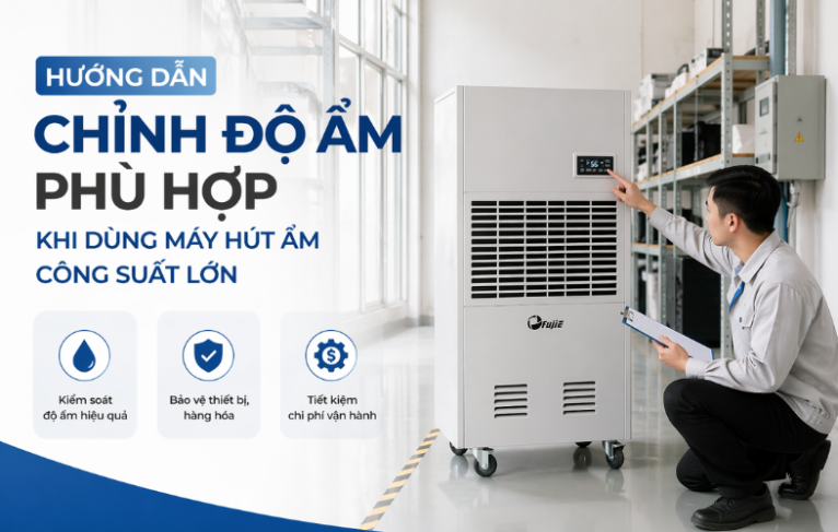 Hướng Dẫn Chỉnh Độ Ẩm Phù Hợp Khi Dùng Máy Hút Ẩm Công Suất Lớn