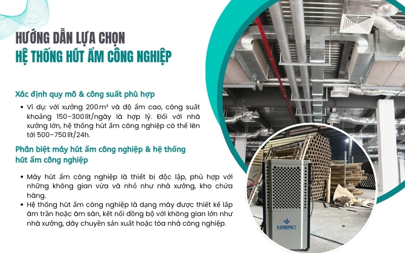 Hướng dẫn lựa chọn hệ thống hút ẩm công nghiệp