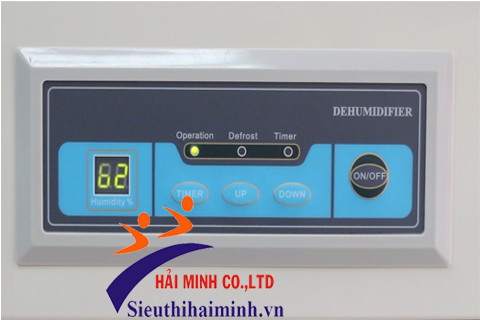 Bảng điều khiển của máy hút ẩm công nghiệp Fujie HM-1800D