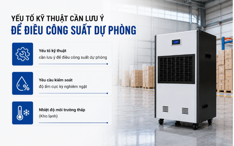 Yếu tố kỹ thuật cần lưu ý để điều công suất dự phòng