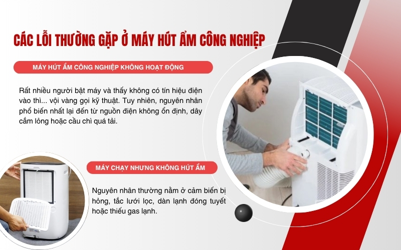 Các lỗi thường gặp ở máy hút ẩm công nghiệp