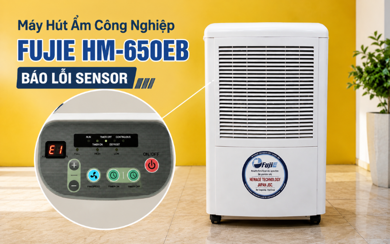 Máy hút ẩm công nghiệp FujiE hm 650eb báo lỗi sensor độ ẩm