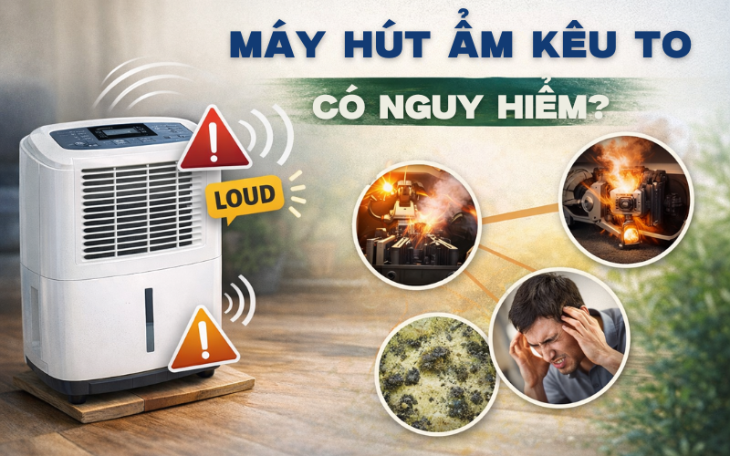 Máy hút ẩm kêu to có nguy hiểm?