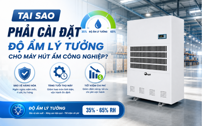 Tại sao phải cài đặt độ ẩm lý tưởng cho máy hút ẩm công nghiệp