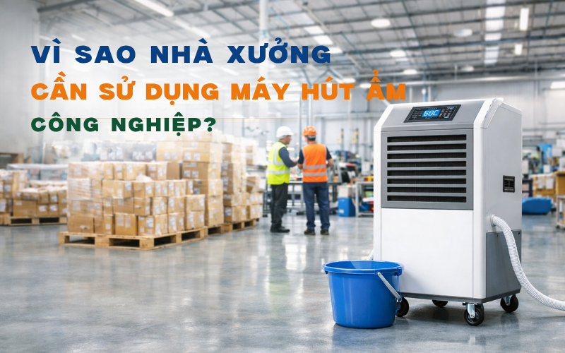 Vì sao nhà xưởng cần sử dụng máy hút ẩm công nghiệp