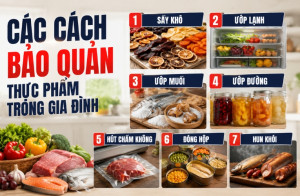 Các cách bảo quản thực phẩm trong gia đình