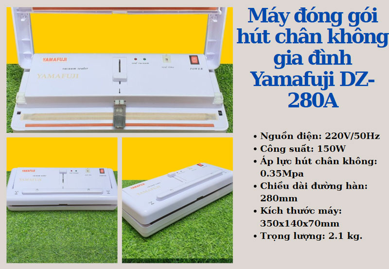 Máy đóng gói hút chân không gia đình Yamafuji DZ-280A