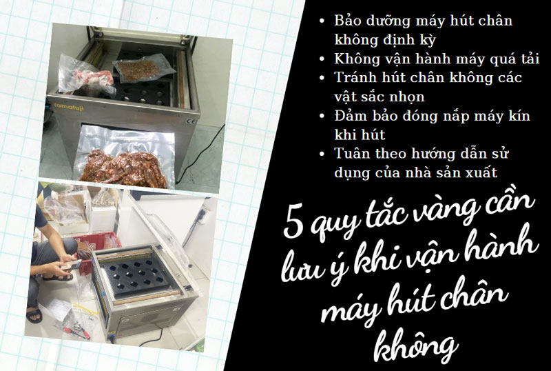 5 quy tắc vàng cần lưu ý khi vận hành máy hút chân không 