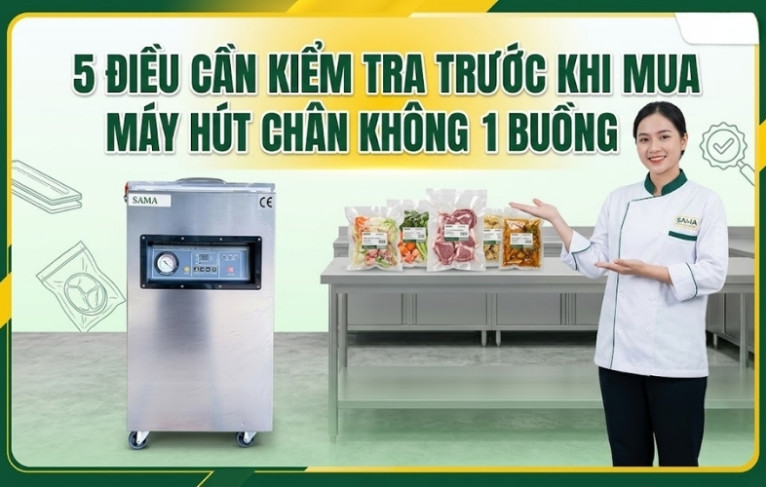 5 điều cần kiểm tra trước khi mua máy hút chân không 1 buồng