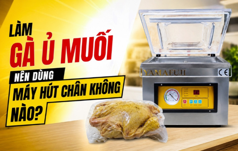 Làm gà ủ muối nên dùng máy hút chân không nào?