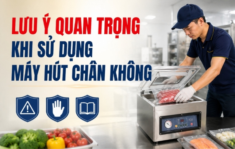 Lưu ý quan trọng khi sử dụng máy hút chân không