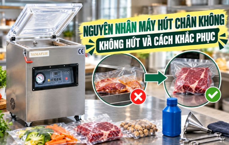 Nguyên nhân máy hút chân không không hút và cách khắc phục