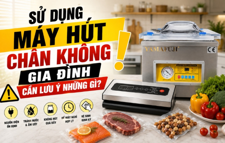 Sử dụng máy hút chân không gia đình cần lưu ý những gì?