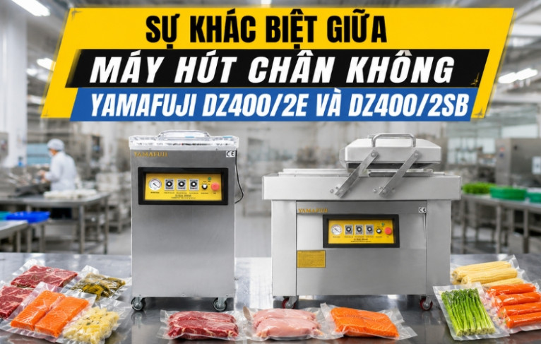 Sự khác biệt giữa máy hút chân không Yamafuji DZ400/2e và Dz400/2SB