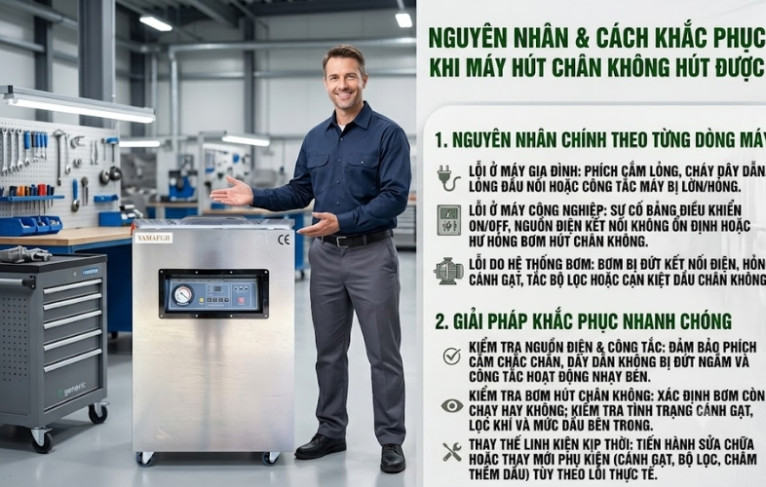 Máy Hút Chân Không Không Hút Được Phải Làm Sao?