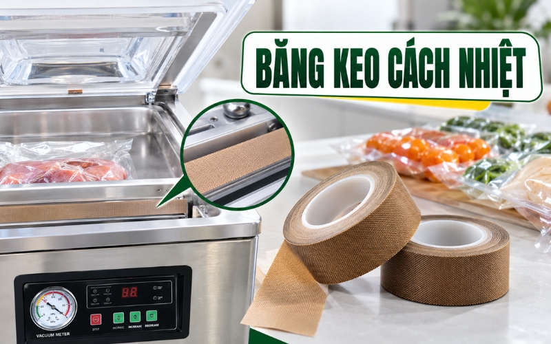 Top 3 phụ kiện máy hút chân không công nghiệp cần thay định kỳ Băng keo cách nhiệt