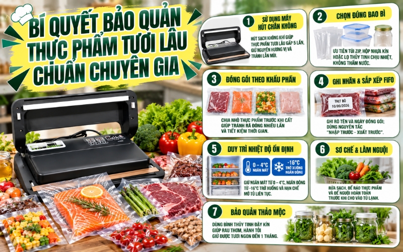Bí quyết giúp thực phẩm tươi lâu, ít ai chia sẻ