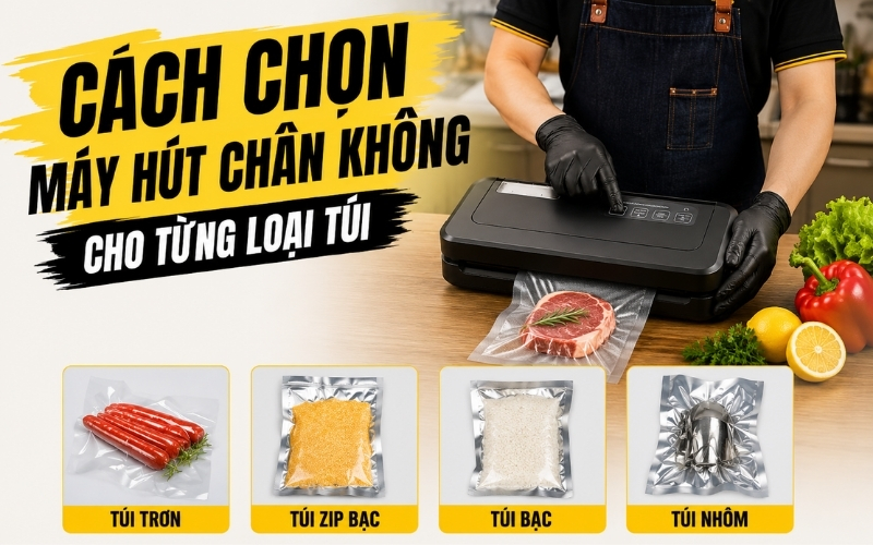 Cách chọn máy hút chân không cho từng loại túi
