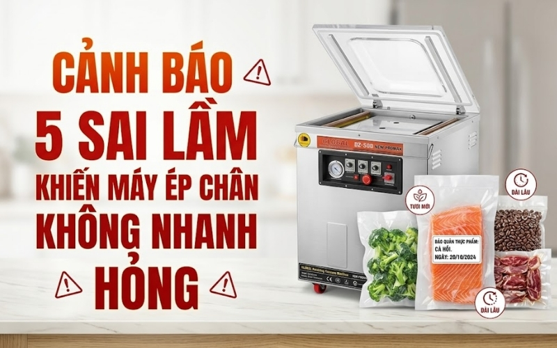 Cảnh Báo 5 Sai Lầm Khiến Máy Ép Chân Không Nhanh Hỏng