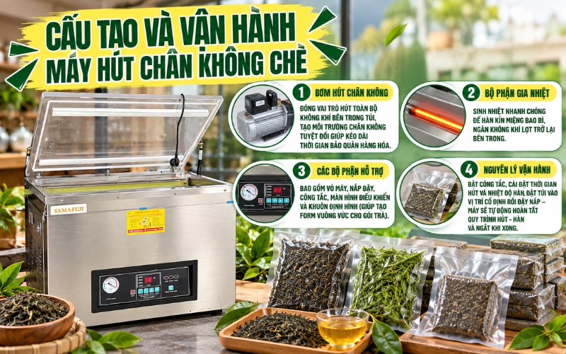 Cấu tạo của máy hút chân không chè