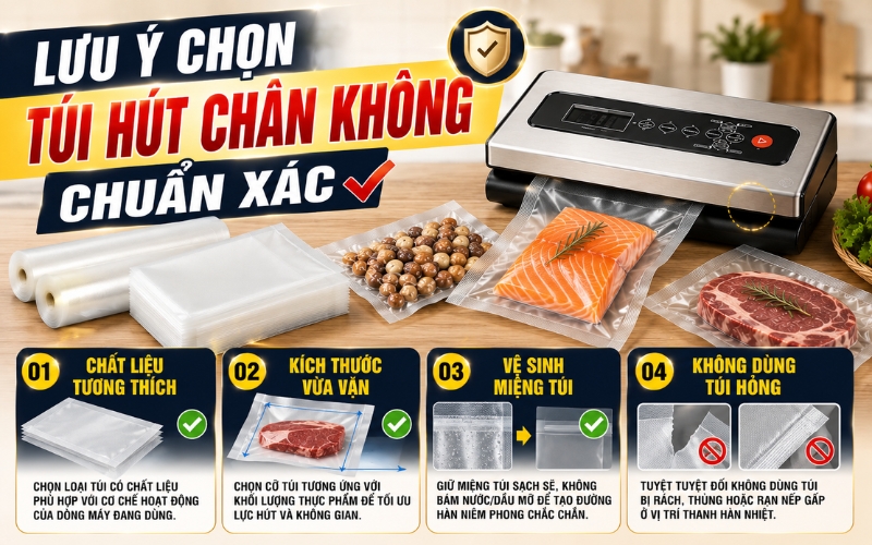 Chọn túi hút chân không phù hợp